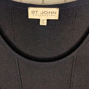 St. John Collection Black Knit Midi Dress size 6